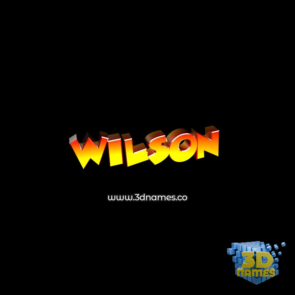 wilson in Black Background style - 3D name wallpaper