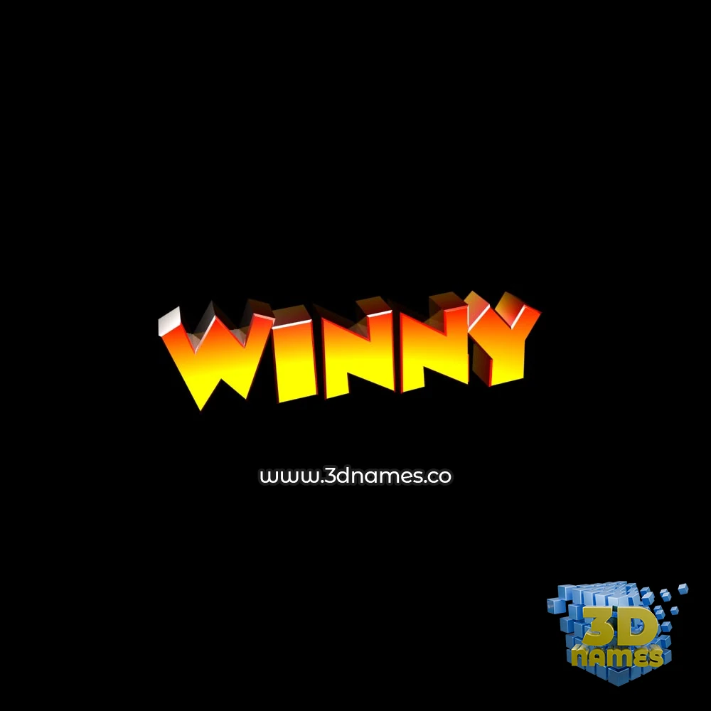 winny in Black Background style - 3D name wallpaper