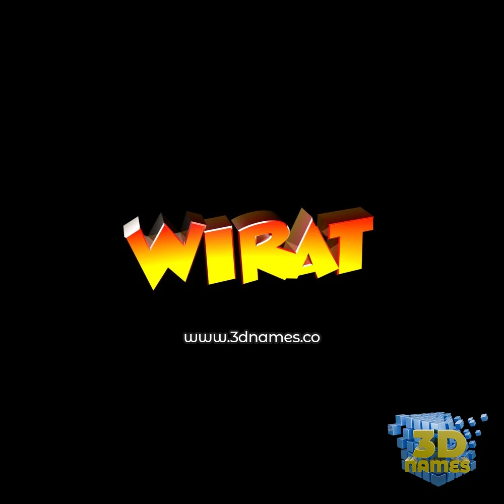 wirat in Black Background style - 3D name wallpaper