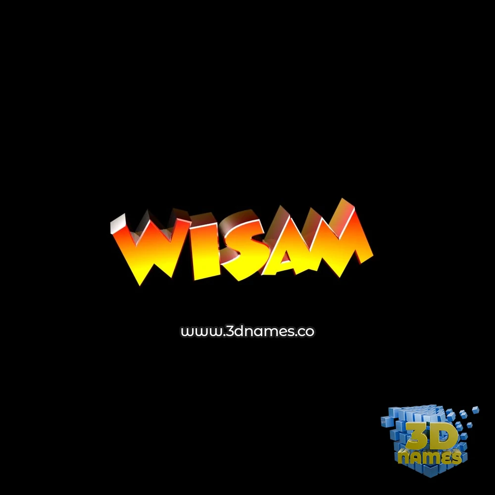 wisam in Black Background style - 3D name wallpaper