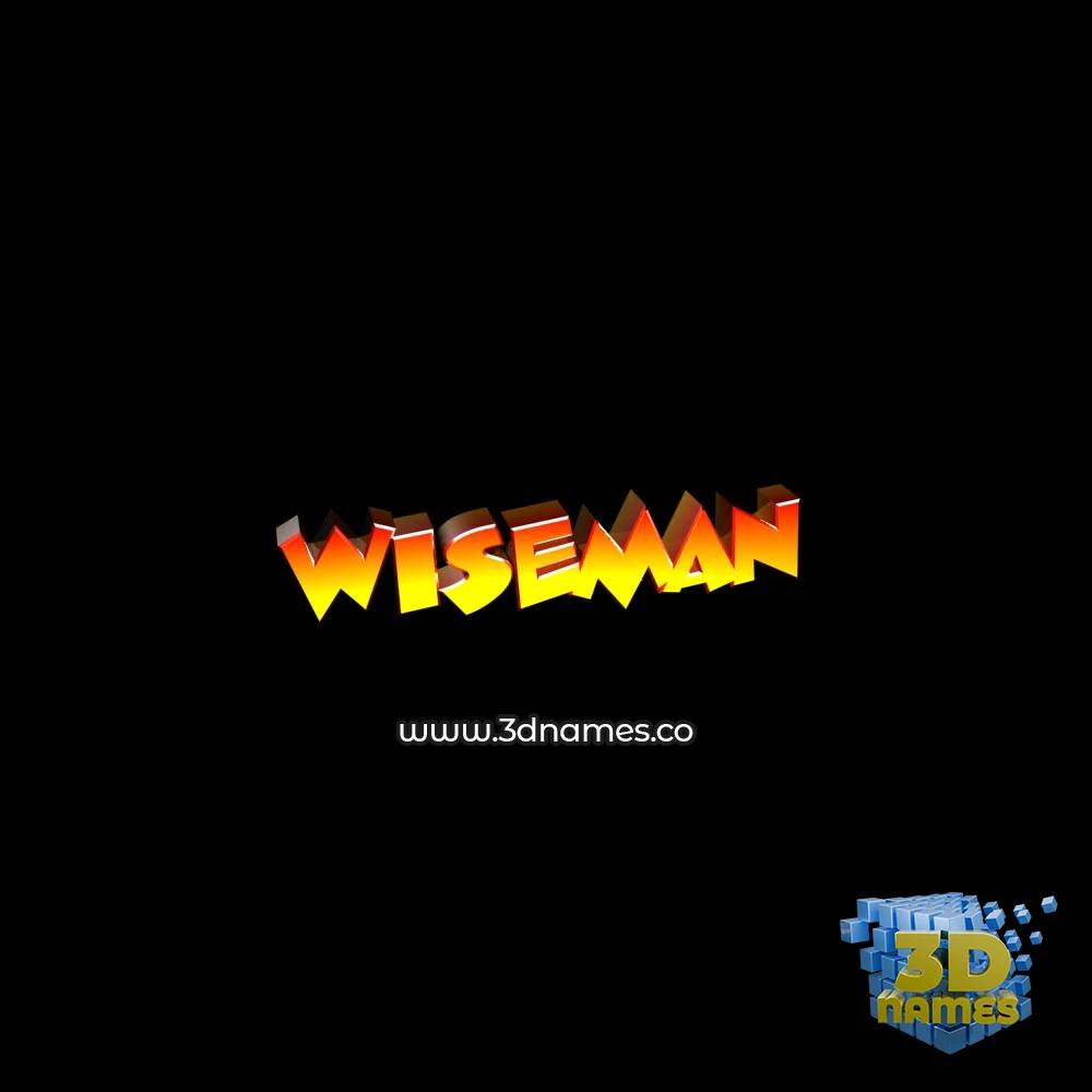wiseman in Black Background style - 3D name wallpaper