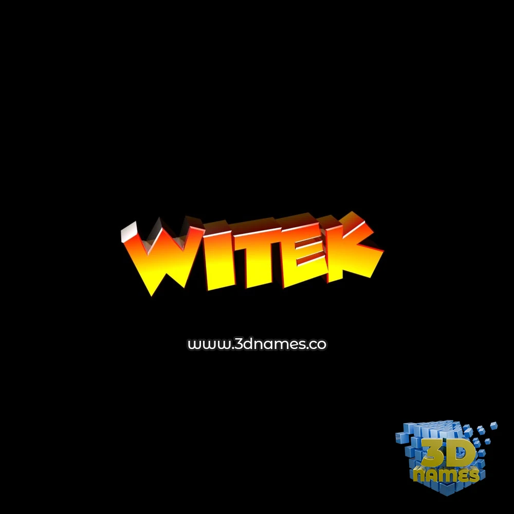 witek in Black Background style - 3D name wallpaper