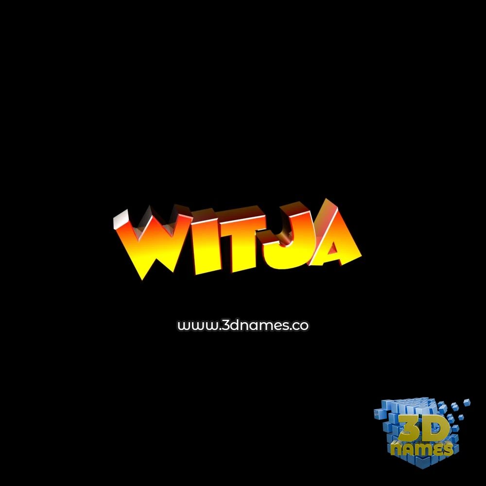 witja in Black Background style - 3D name wallpaper