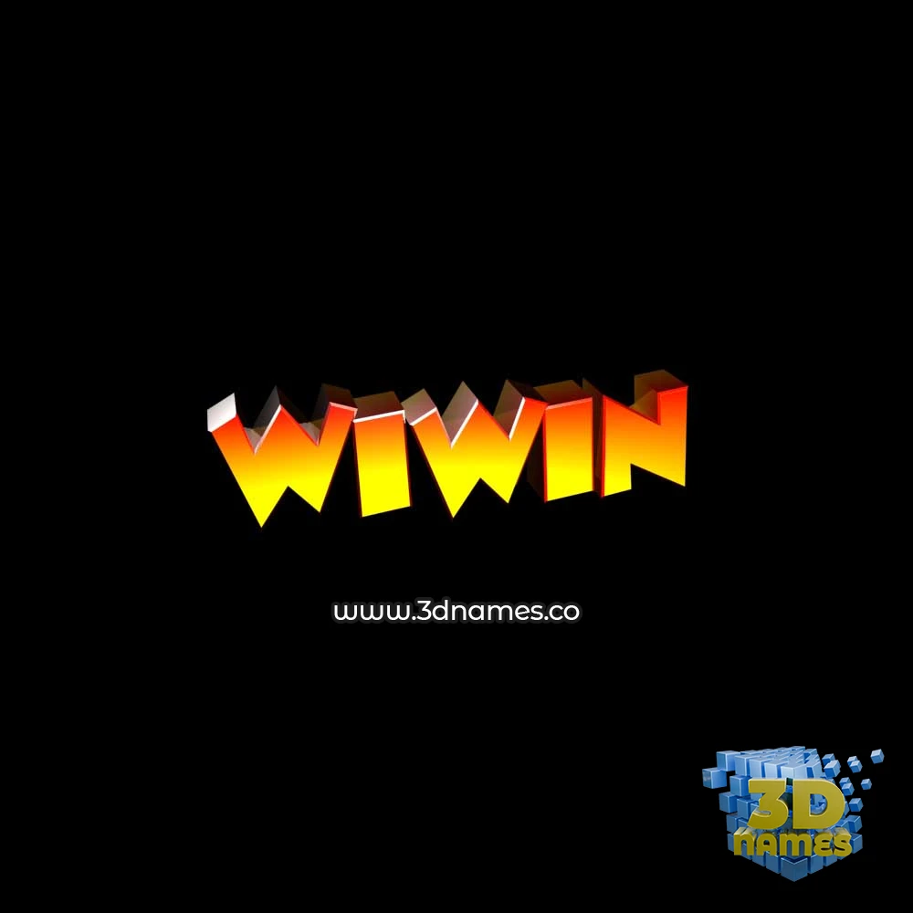 wiwin in Black Background style - 3D name wallpaper