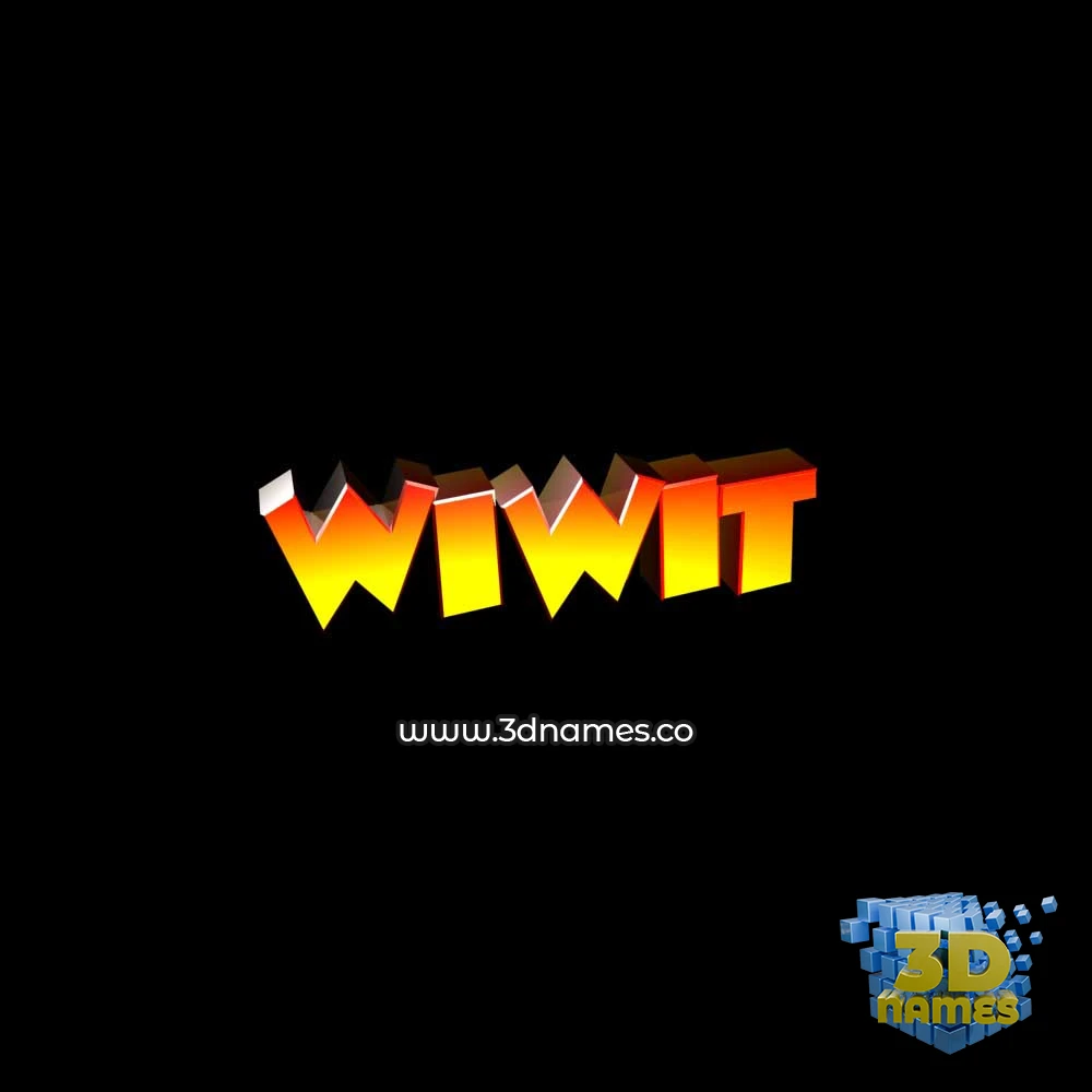 wiwit in Black Background style - 3D name wallpaper