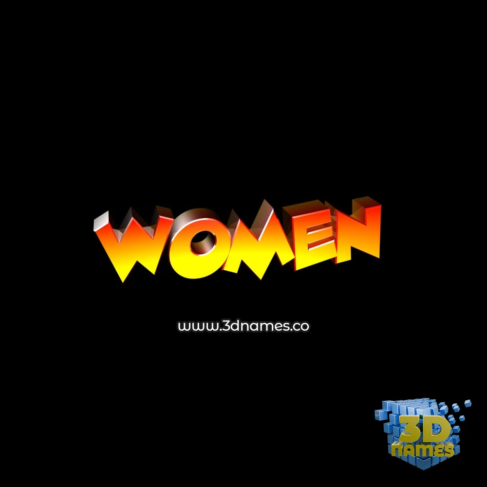 women in Black Background style - 3D name wallpaper