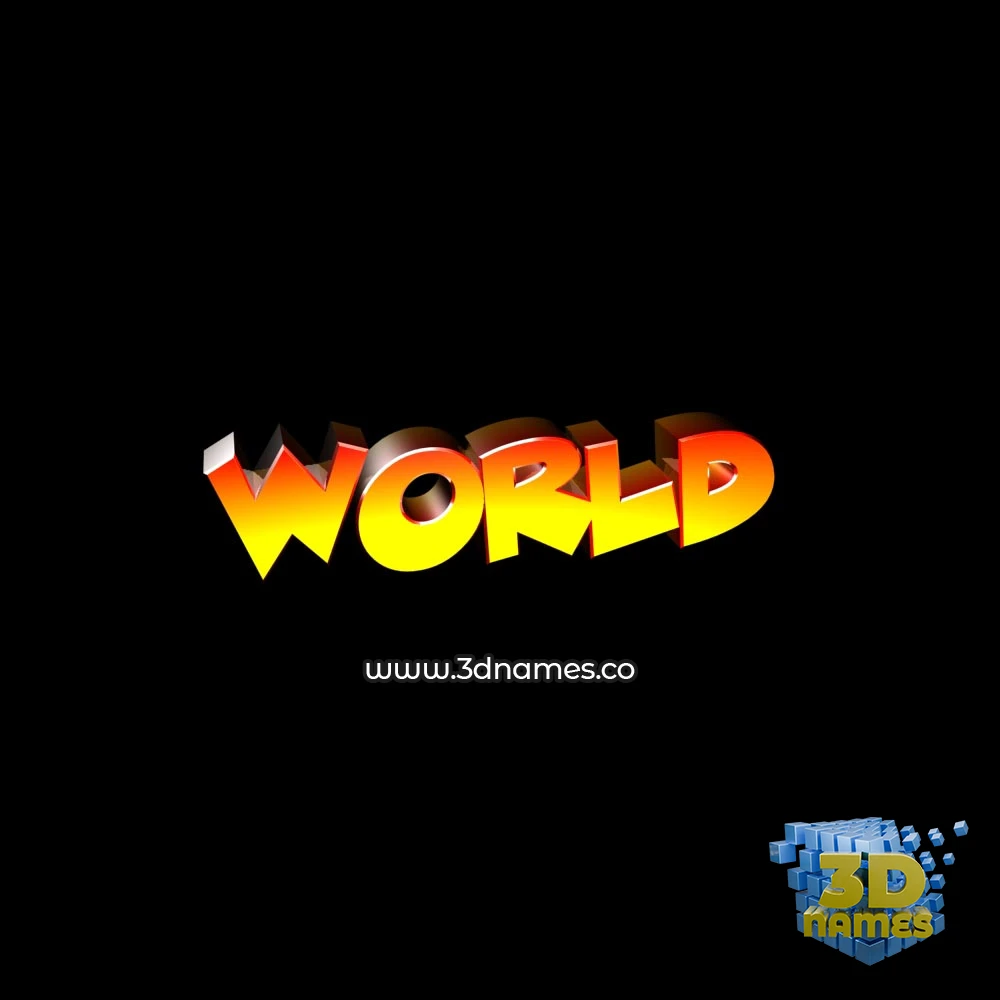 world in Black Background style - 3D name wallpaper