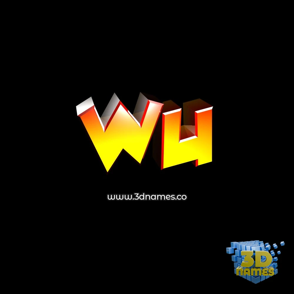 wu in Black Background style - 3D name wallpaper