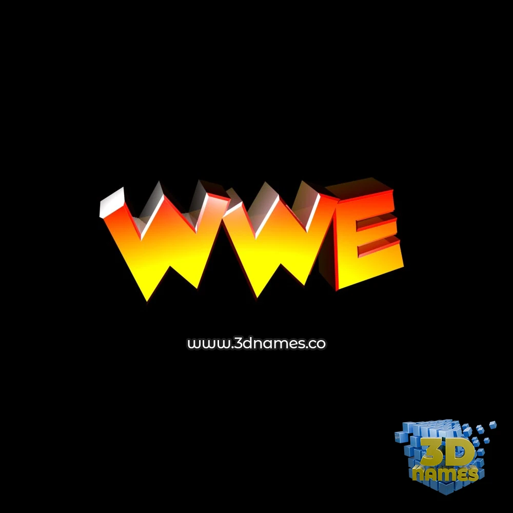 wwe in Black Background style - 3D name wallpaper