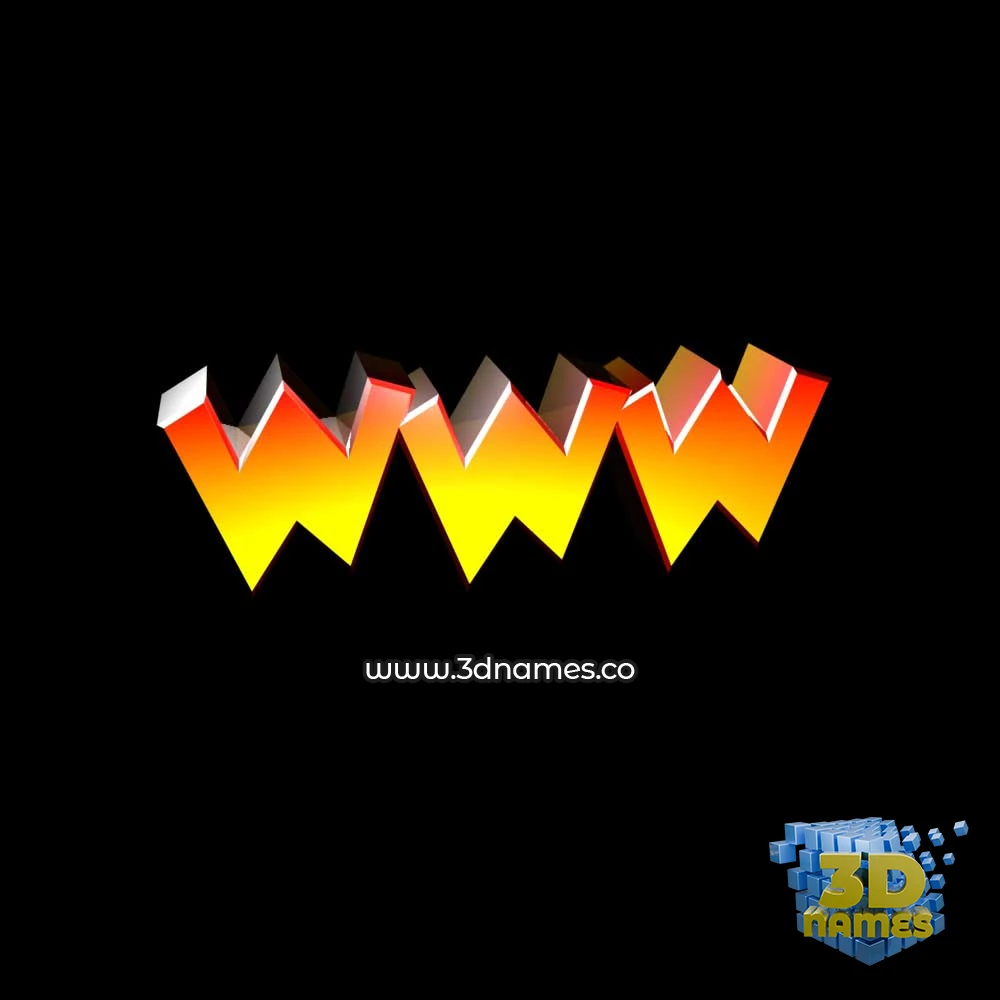 www in Black Background style - 3D name wallpaper
