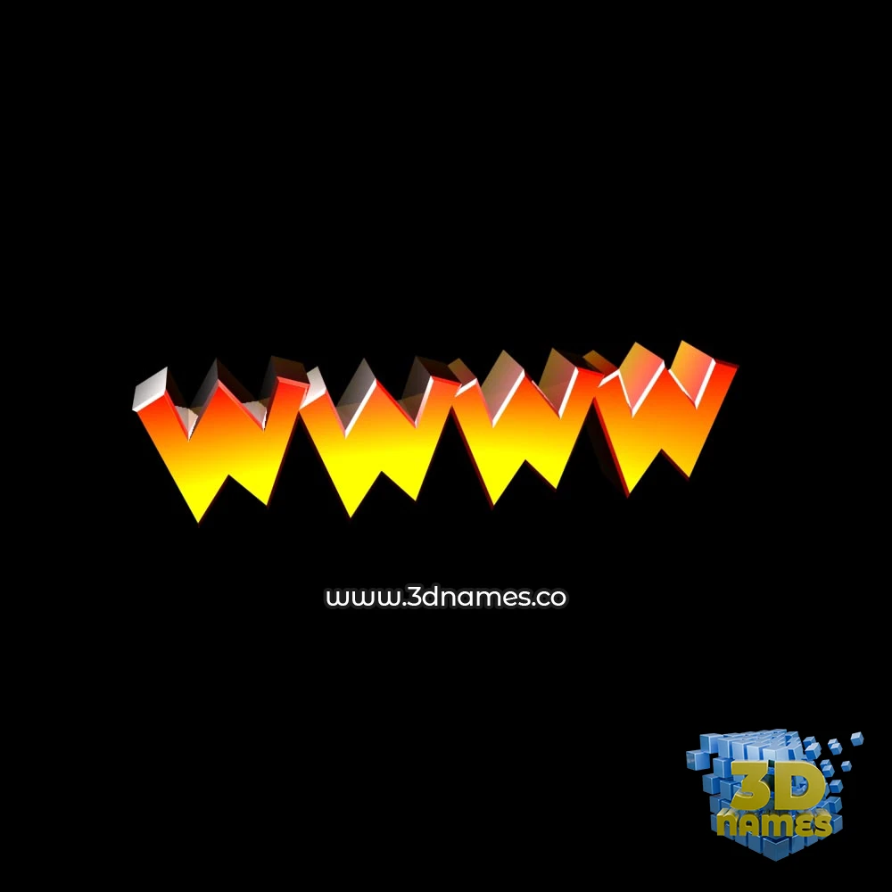 wwww in Black Background style - 3D name wallpaper