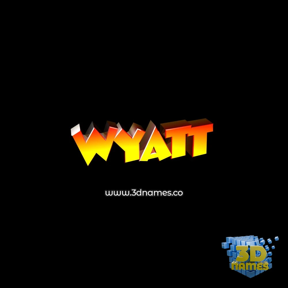 wyatt in Black Background style - 3D name wallpaper