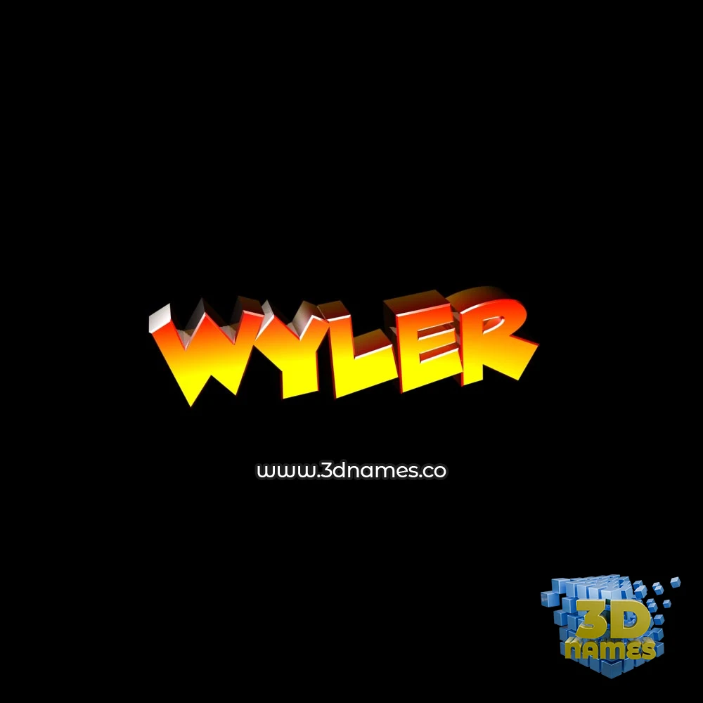 wyler in Black Background style - 3D name wallpaper