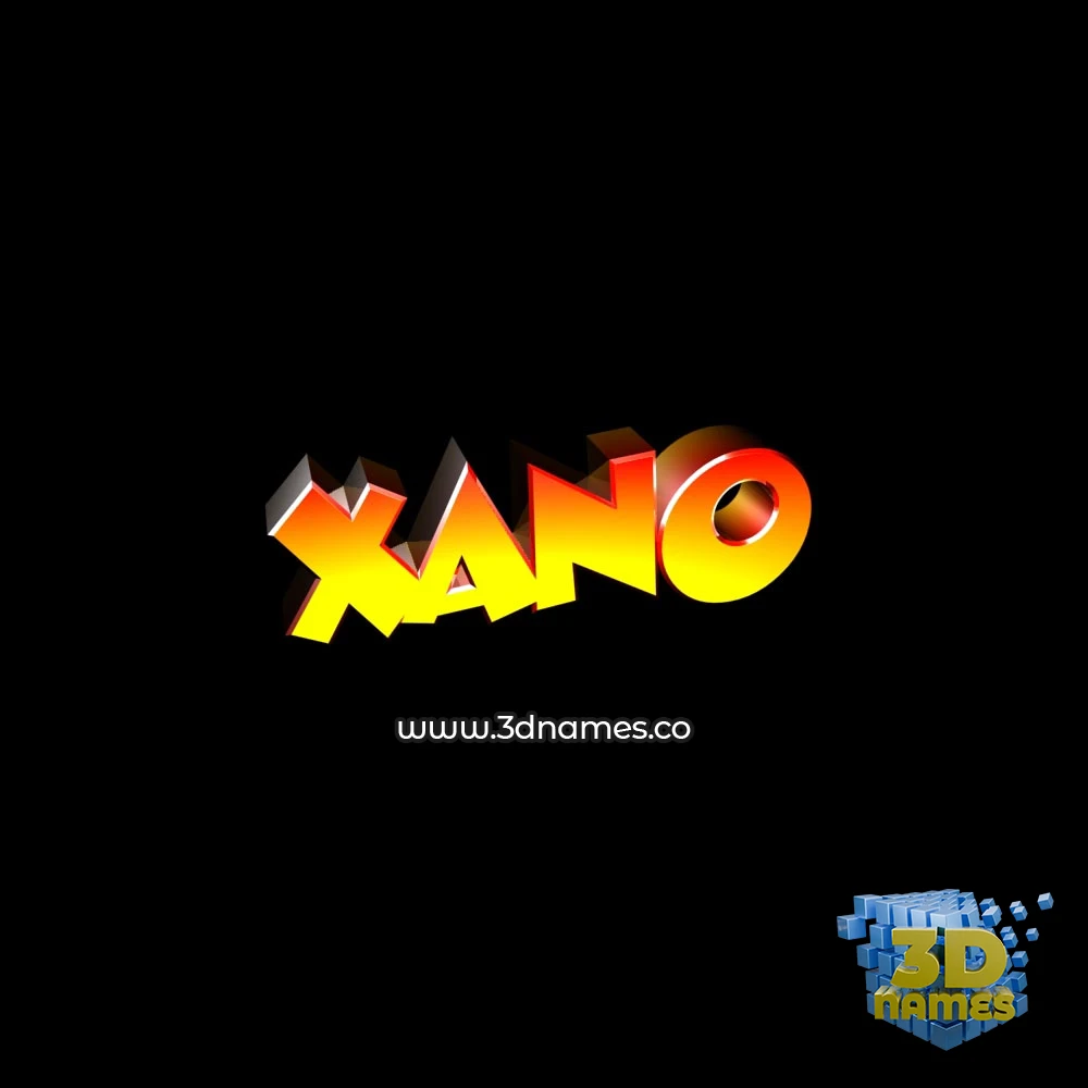 xano in Black Background style - 3D name wallpaper