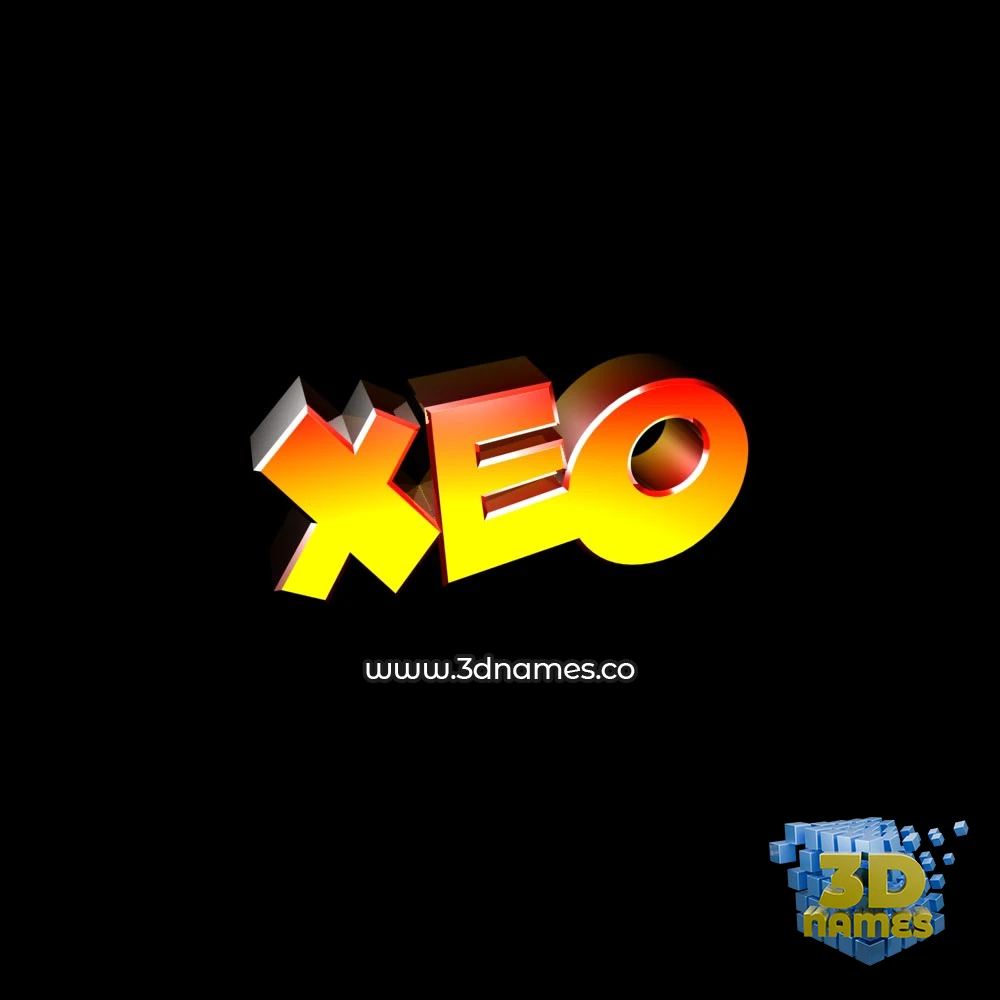 xeo in Black Background style - 3D name wallpaper