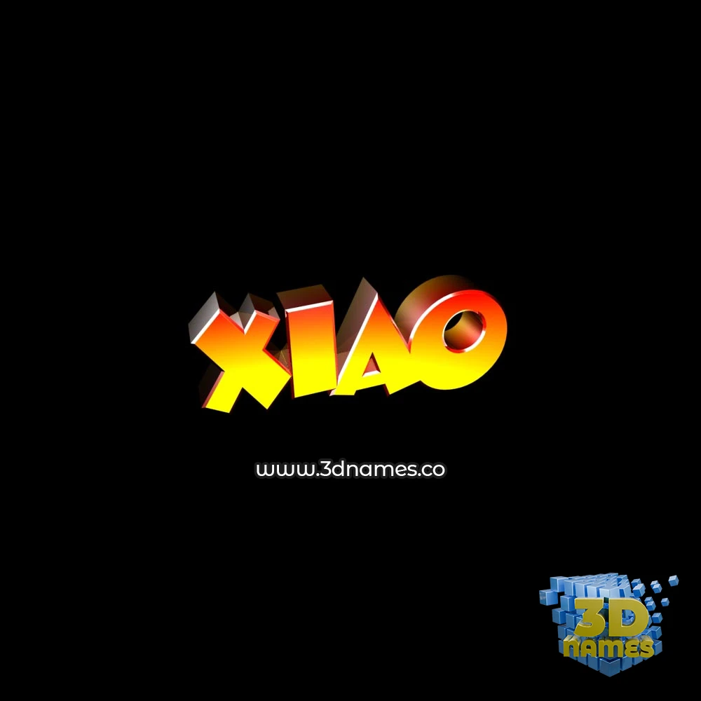 xiao in Black Background style - 3D name wallpaper