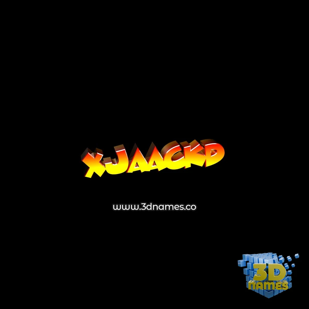 xjaackd in Black Background style - 3D name wallpaper