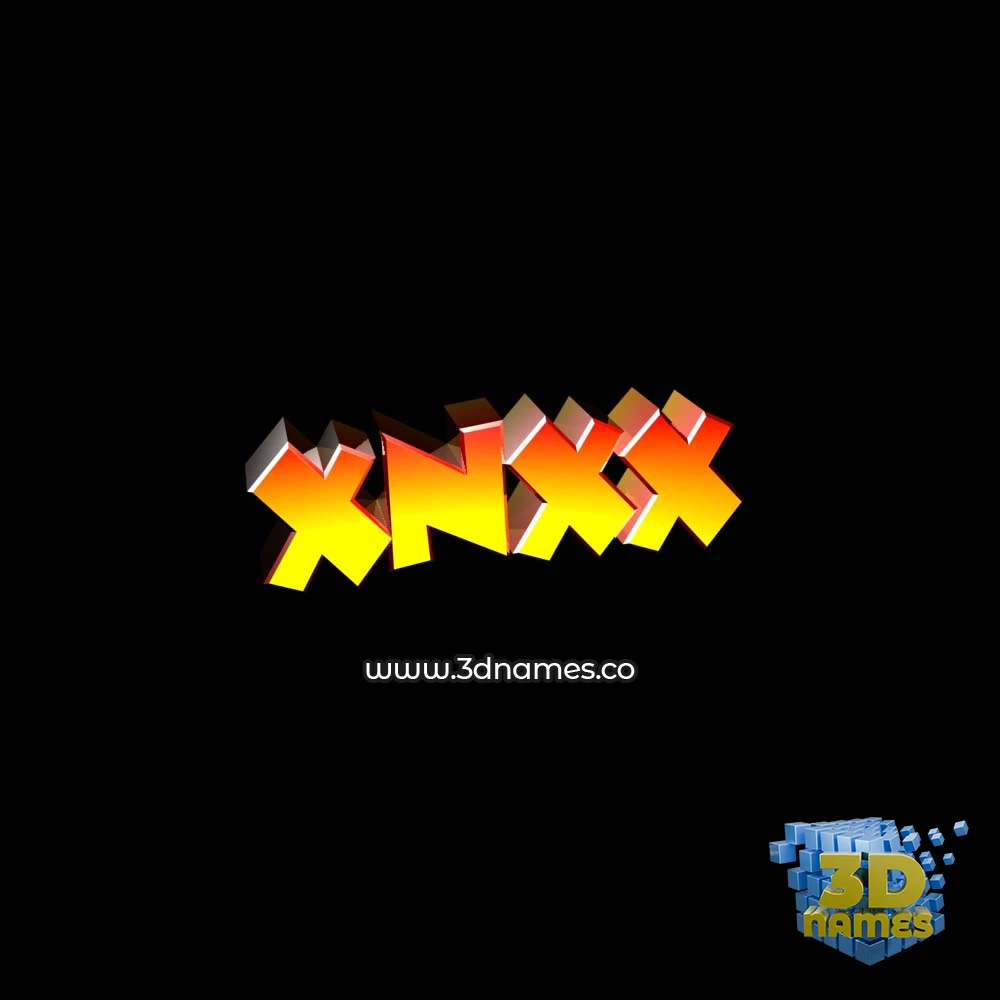 xnxx in Black Background style - 3D name wallpaper