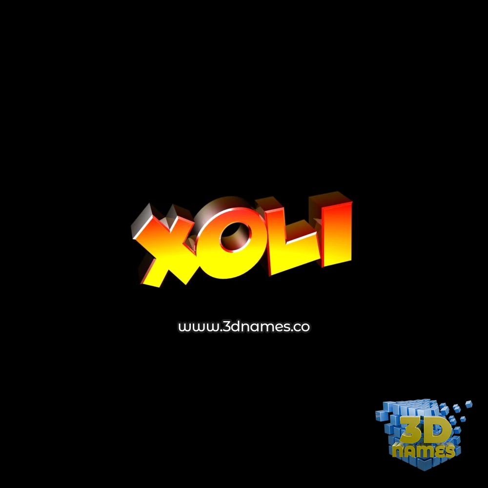 xoli in Black Background style - 3D name wallpaper