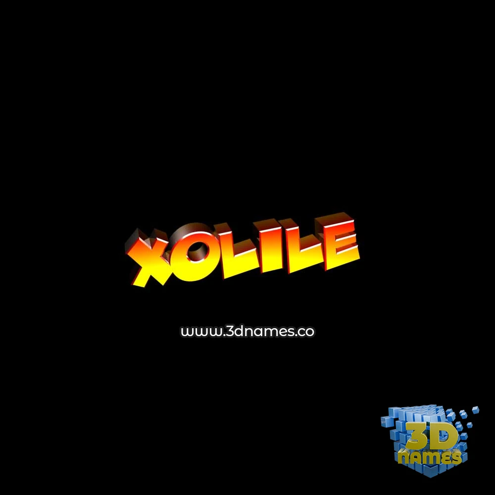 xolile in Black Background style - 3D name wallpaper