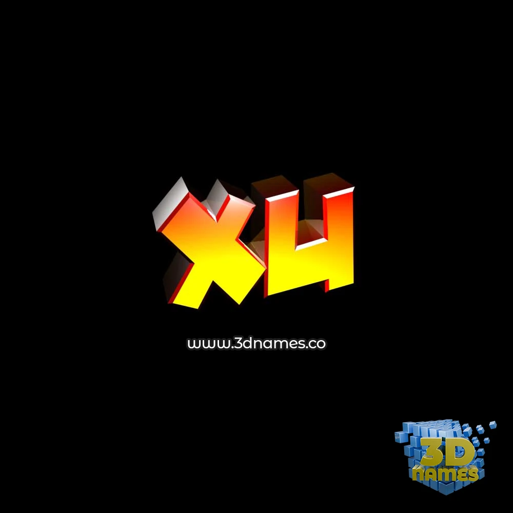 xu in Black Background style - 3D name wallpaper