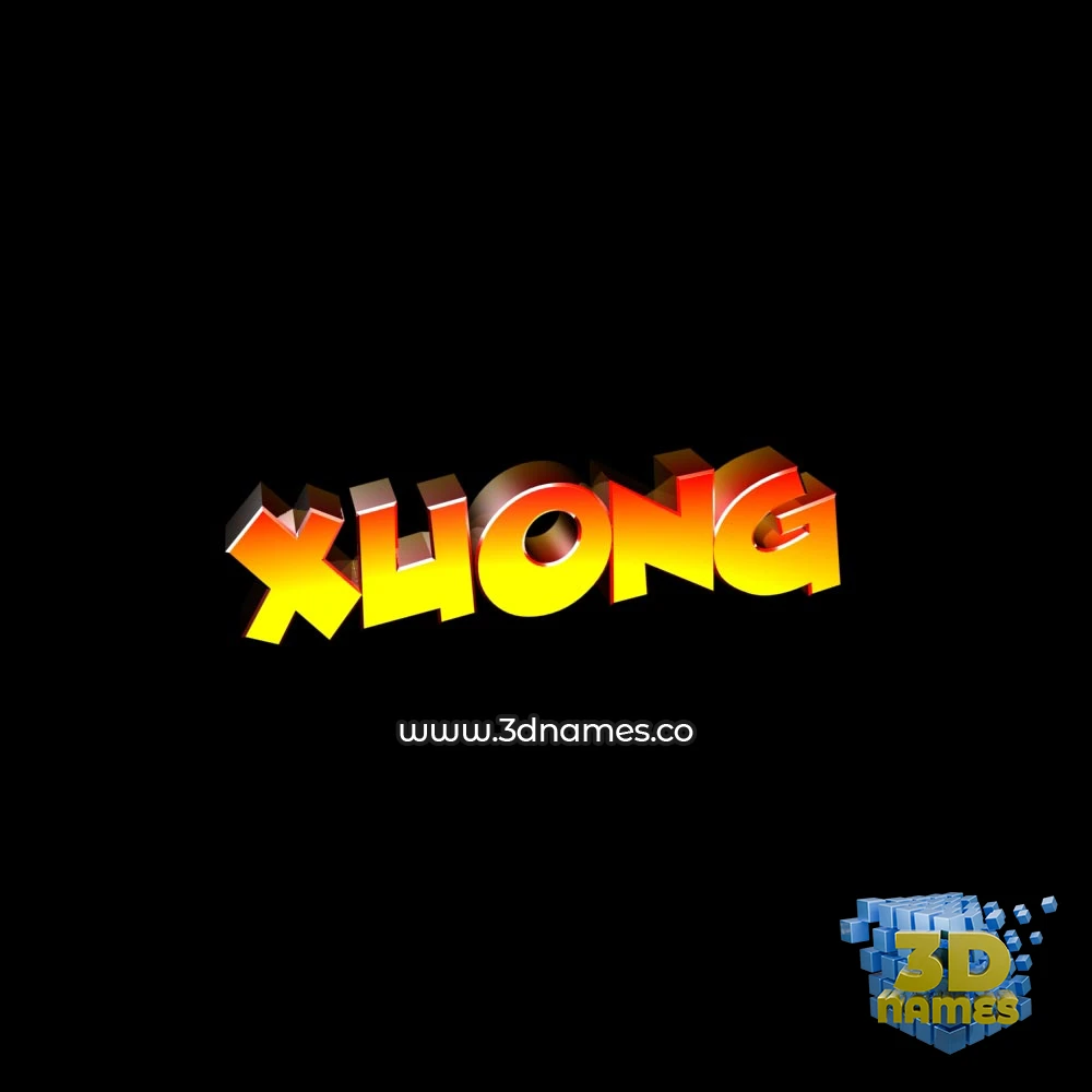 xuong in Black Background style - 3D name wallpaper