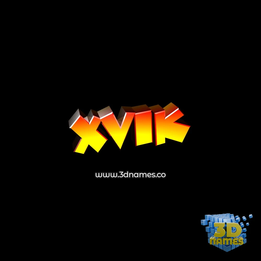 xvik in Black Background style - 3D name wallpaper