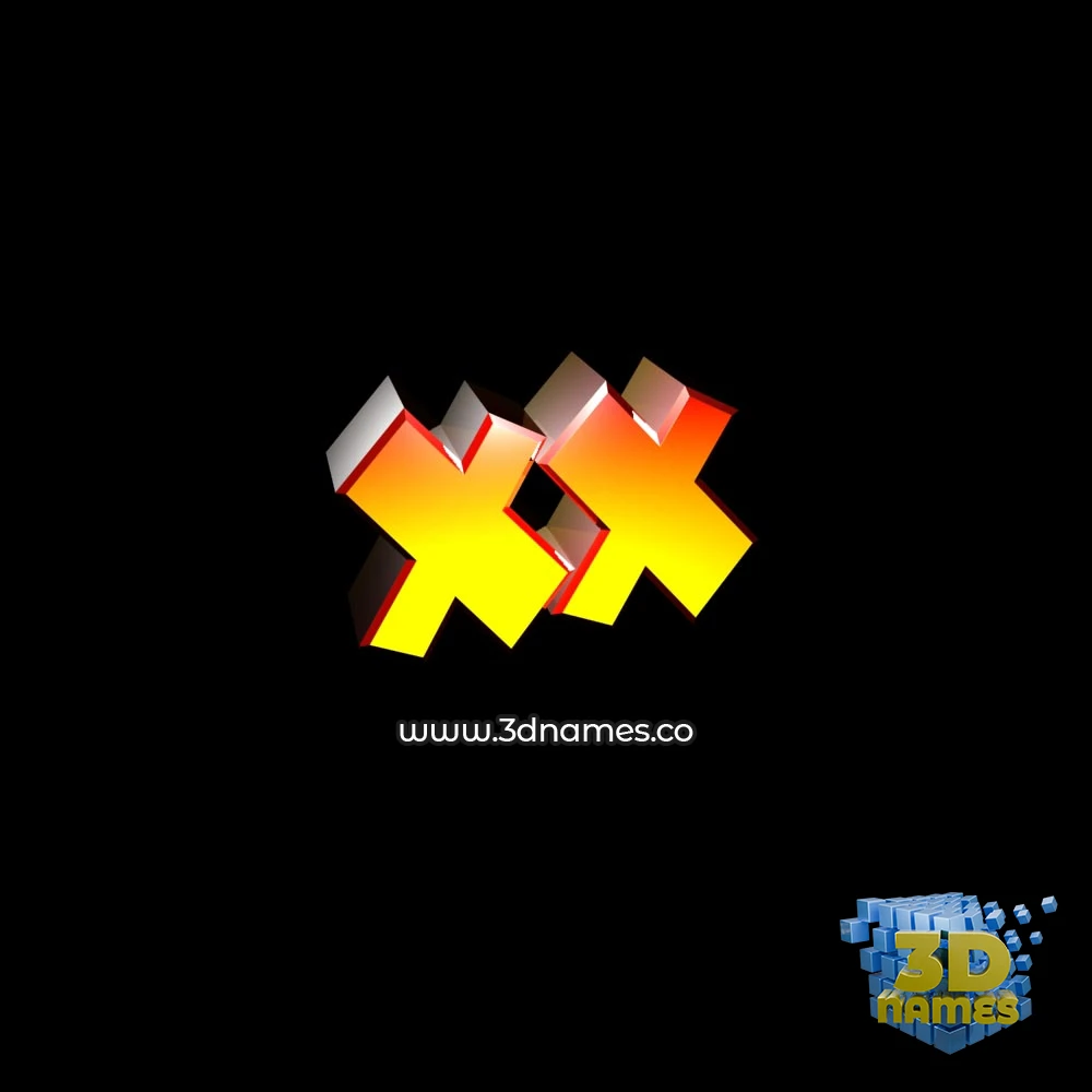 xx in Black Background style - 3D name wallpaper