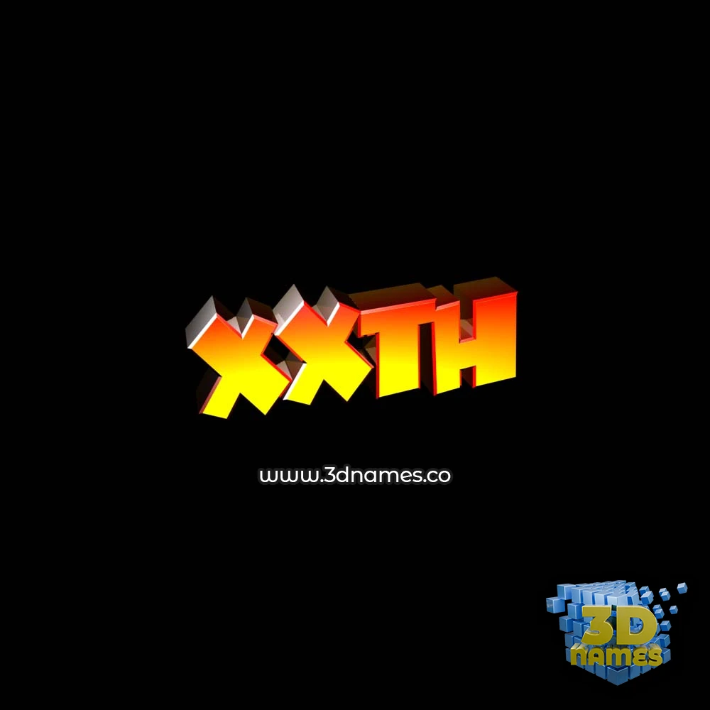 xxth in Black Background style - 3D name wallpaper