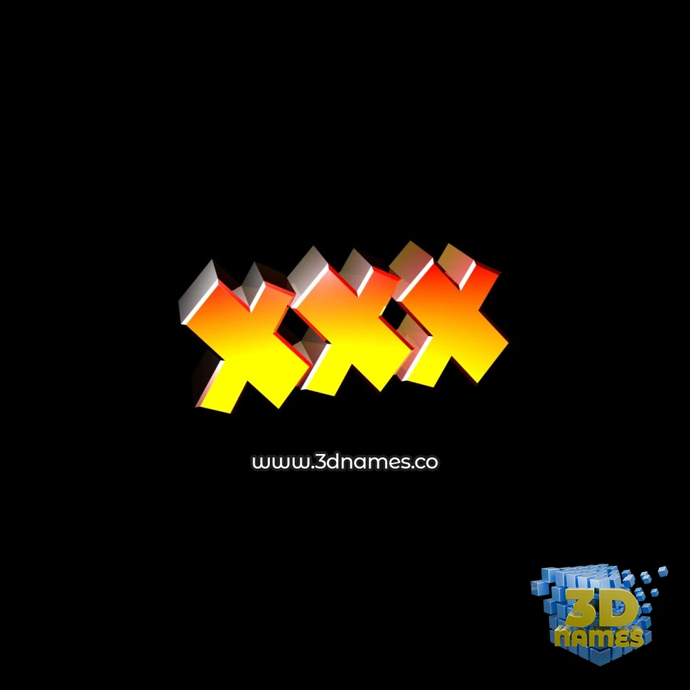 xxx in Black Background style - 3D name wallpaper