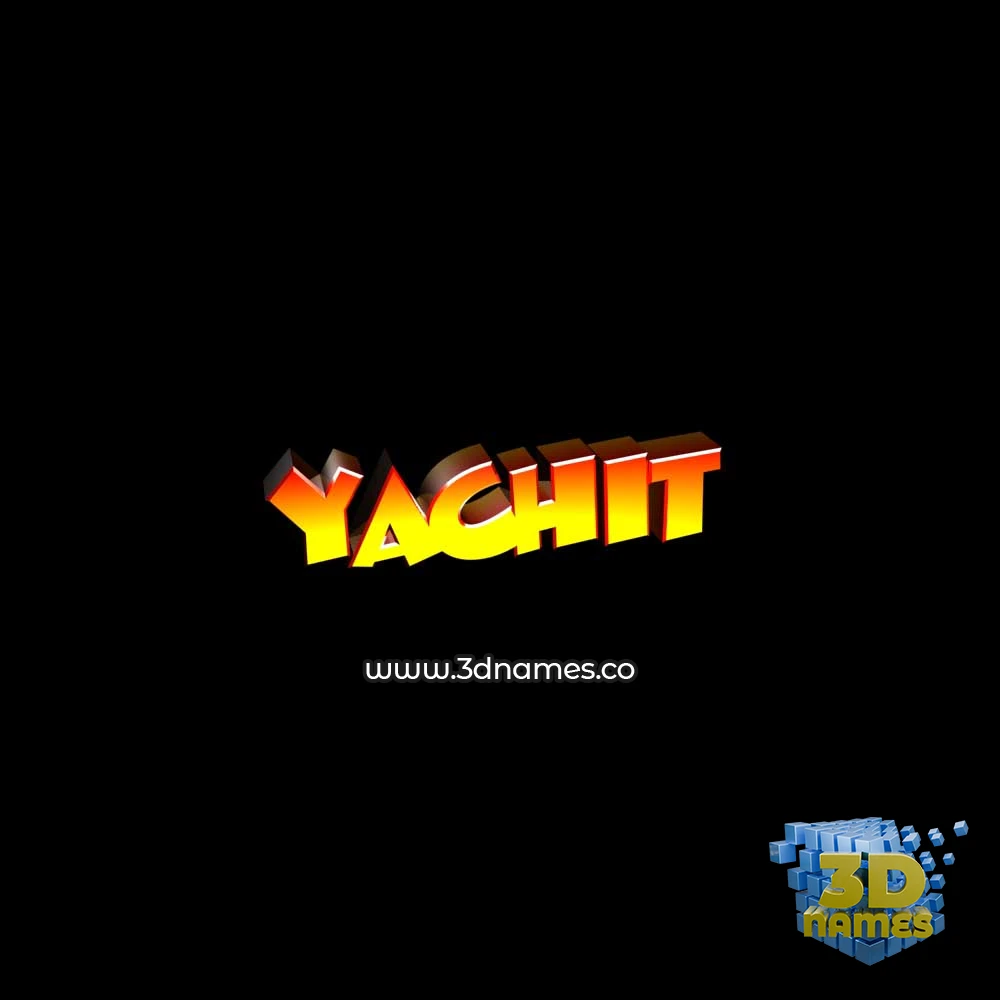 yachit in Black Background style - 3D name wallpaper