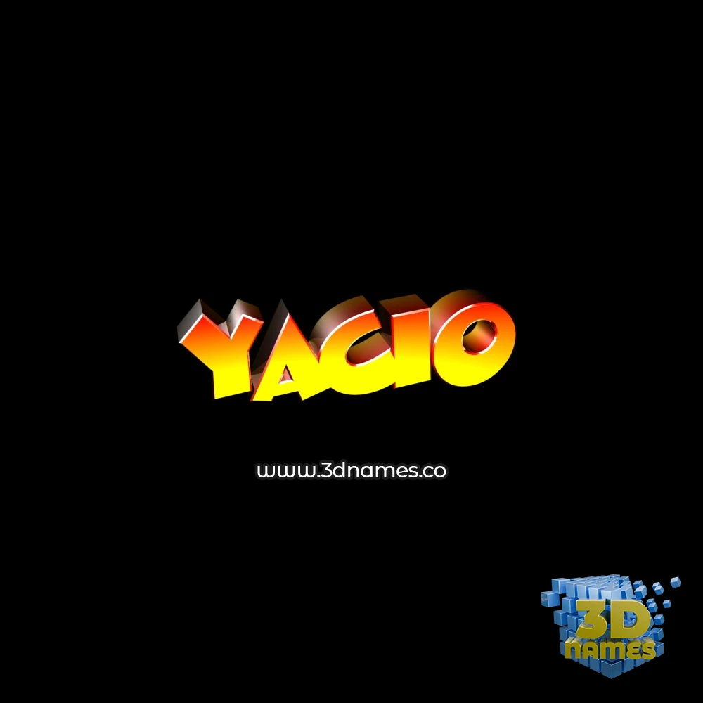 yacio in Black Background style - 3D name wallpaper