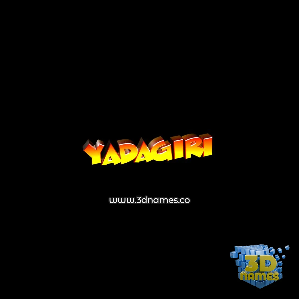 yadagiri in Black Background style - 3D name wallpaper