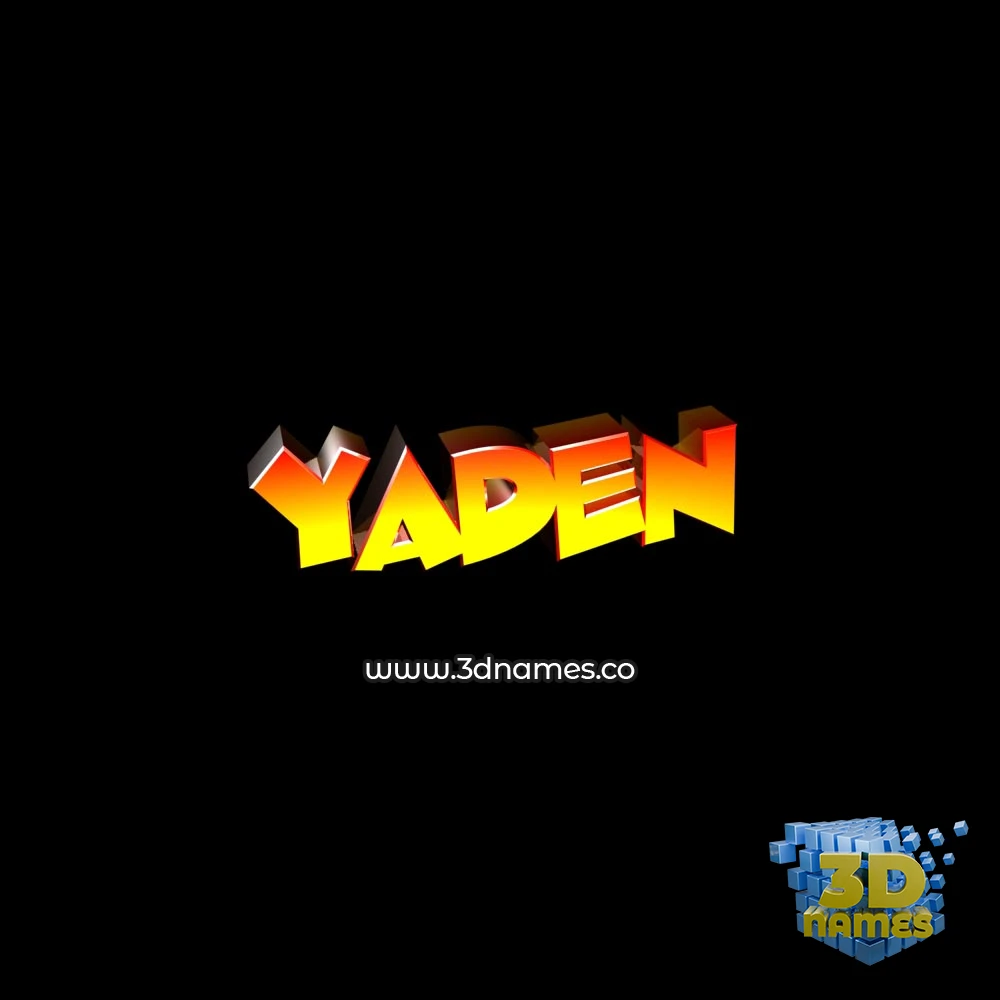 yaden in Black Background style - 3D name wallpaper