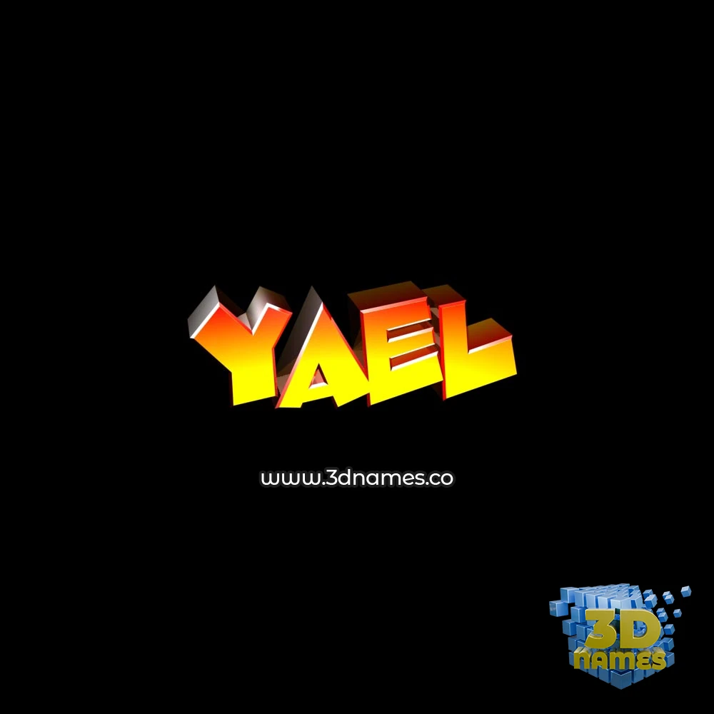 yael in Black Background style - 3D name wallpaper