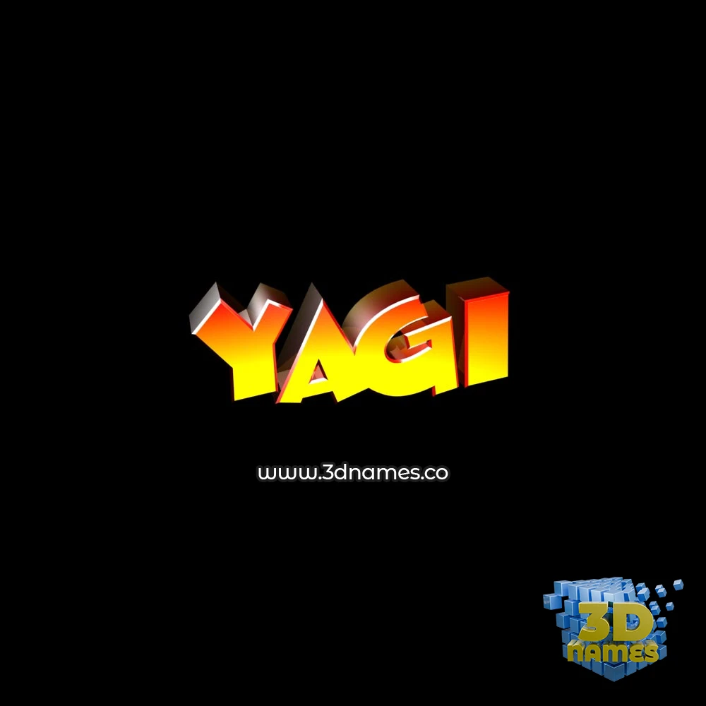 yagi in Black Background style - 3D name wallpaper