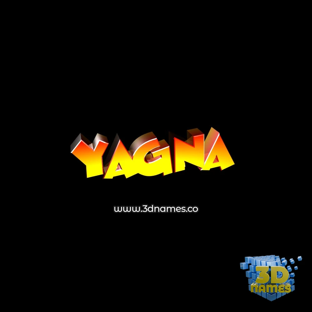 yagna in Black Background style - 3D name wallpaper