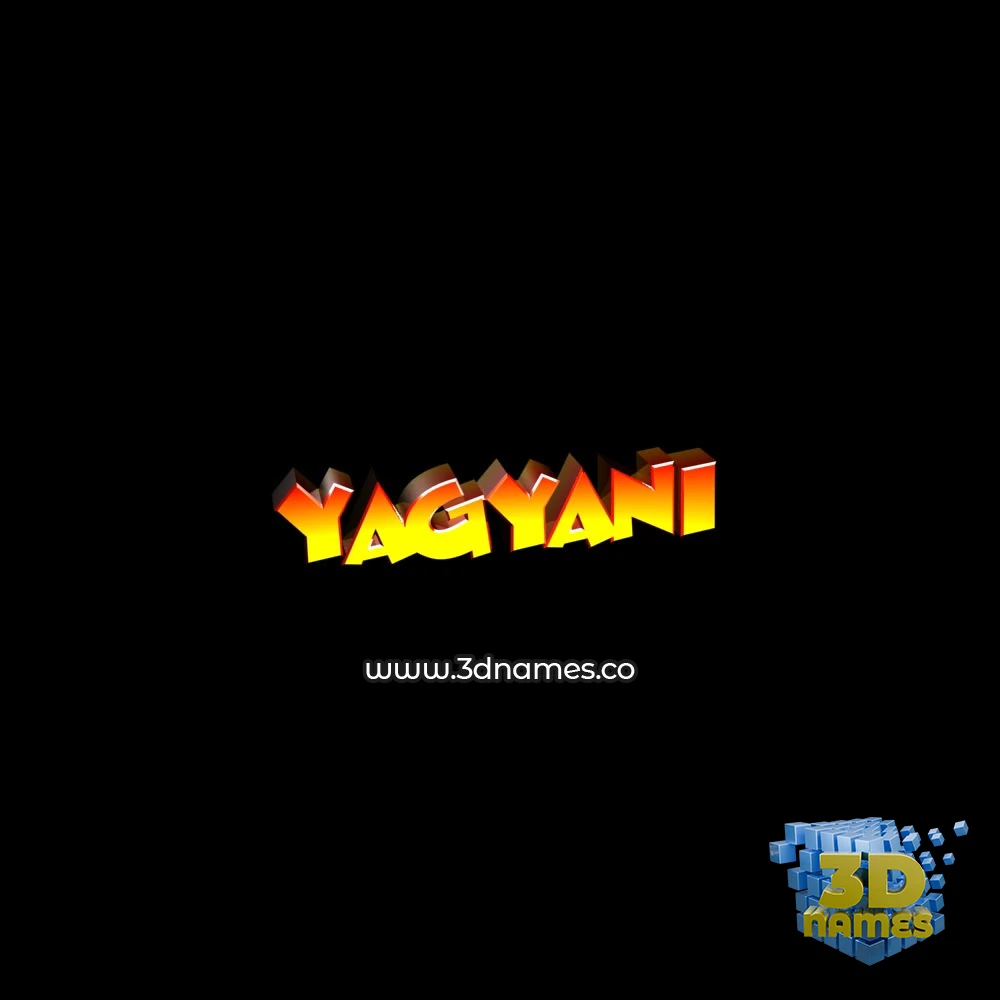 yagyani in Black Background style - 3D name wallpaper