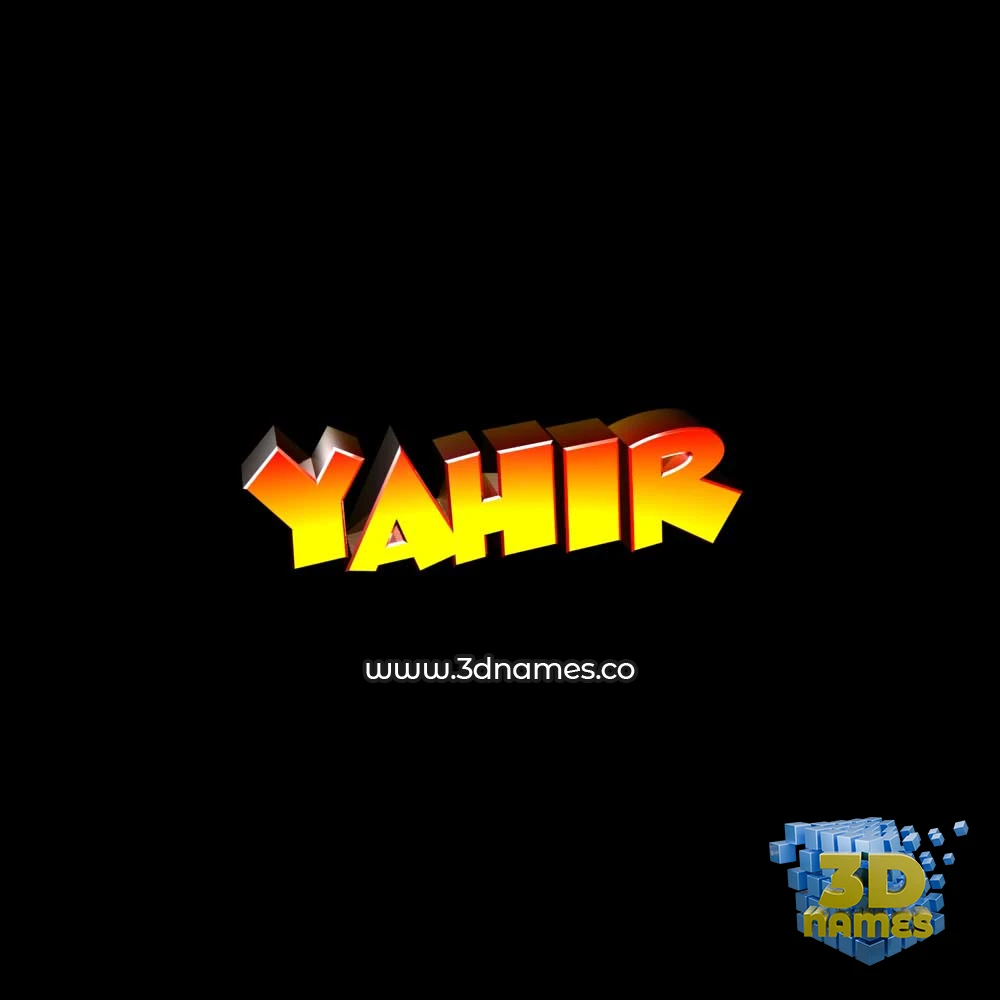 yahir in Black Background style - 3D name wallpaper