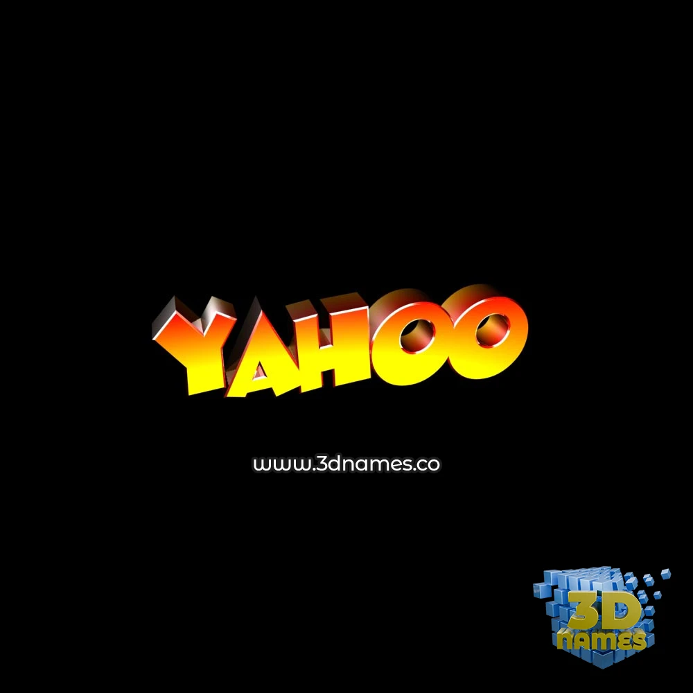 yahoo in Black Background style - 3D name wallpaper