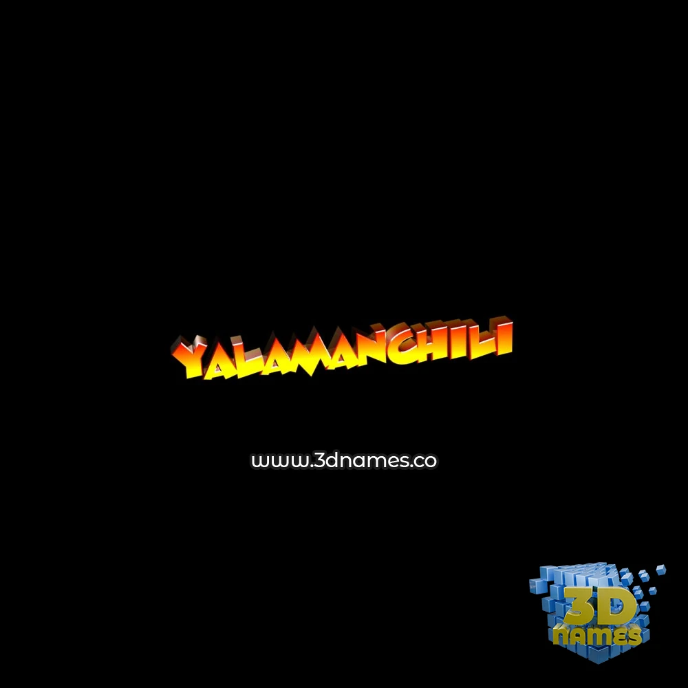yalamanchili in Black Background style - 3D name wallpaper