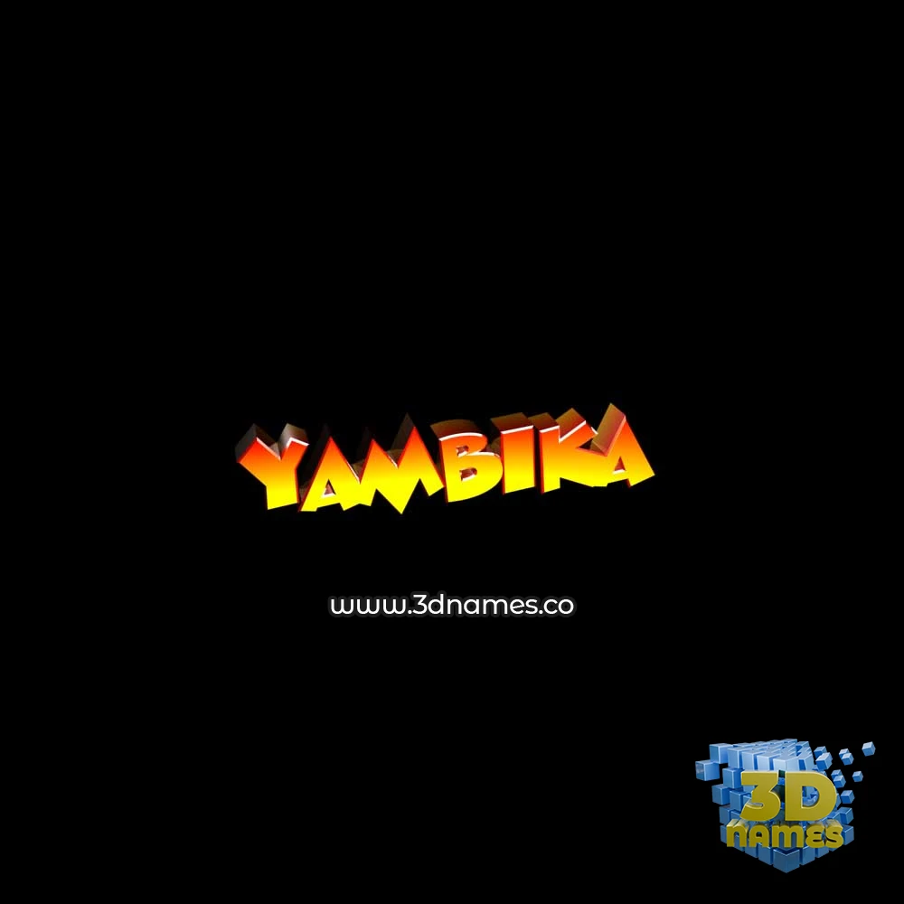 yambika in Black Background style - 3D name wallpaper