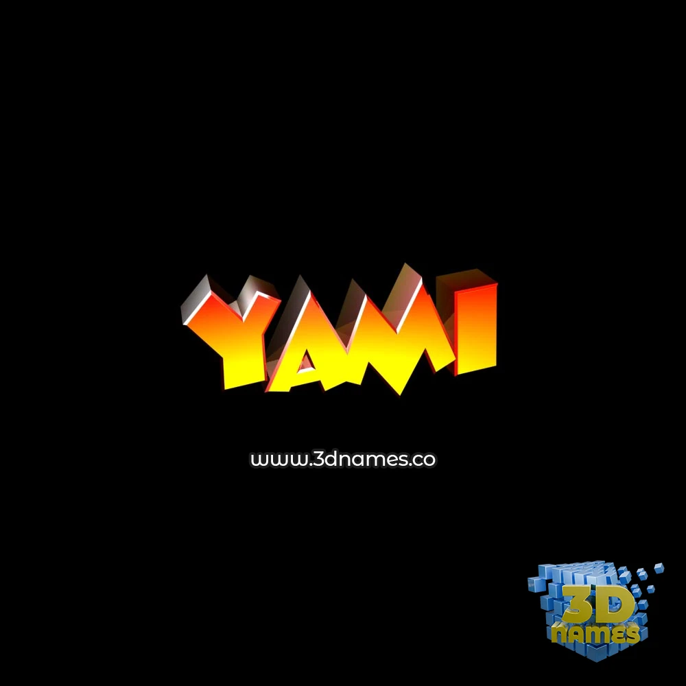 yami in Black Background style - 3D name wallpaper