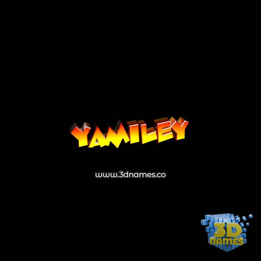 yamiley in Black Background style - 3D name wallpaper