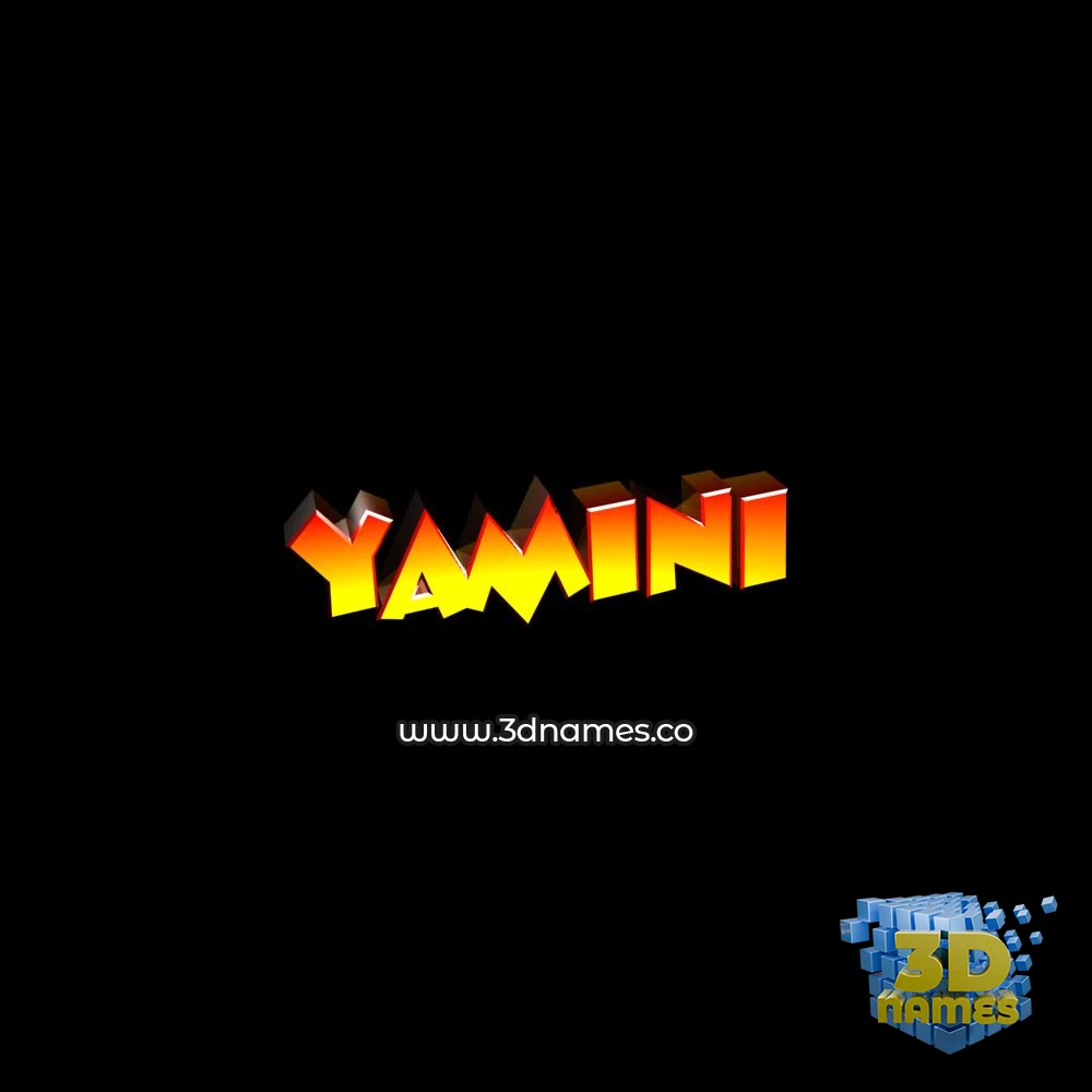 yamini in Black Background style - 3D name wallpaper