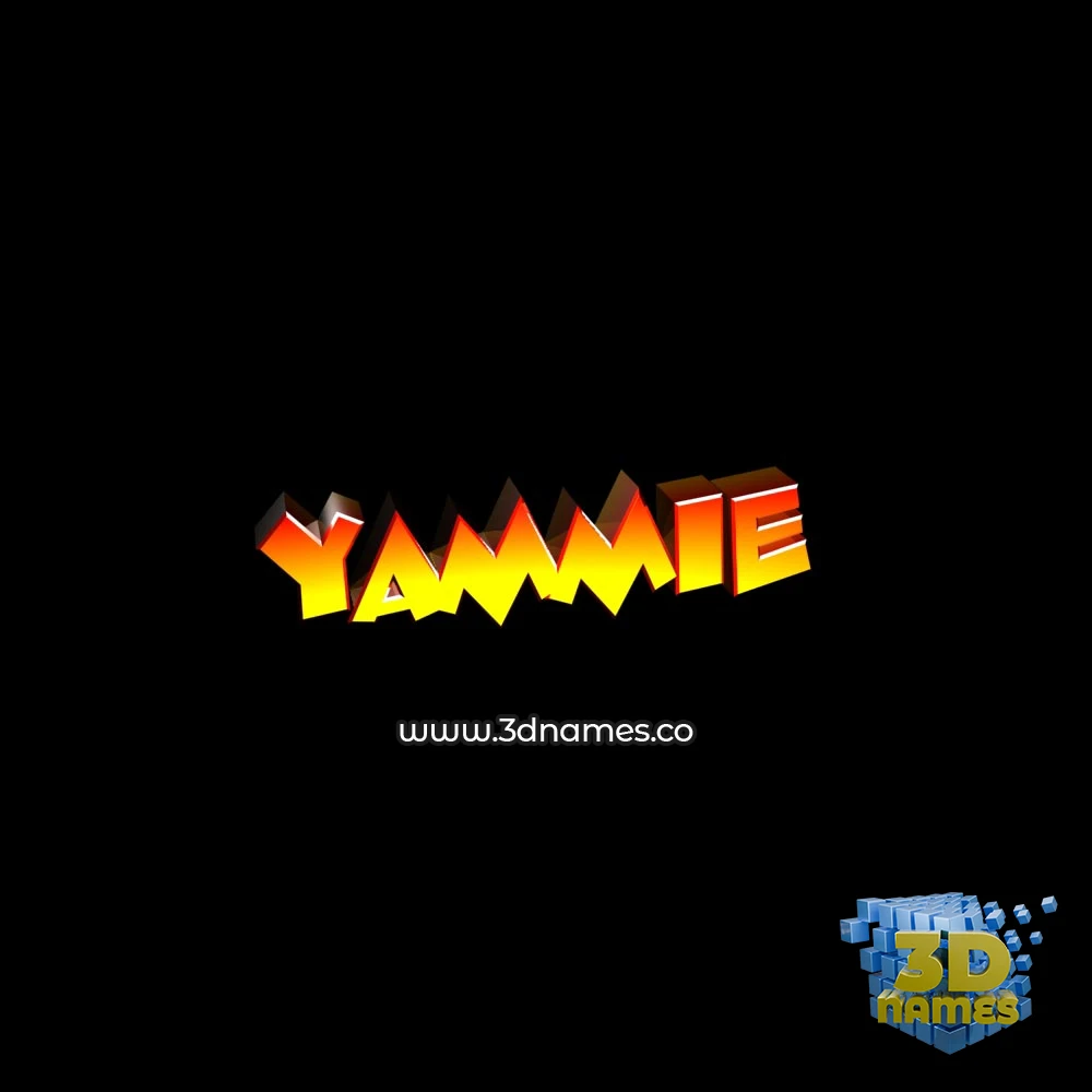 yammie in Black Background style - 3D name wallpaper