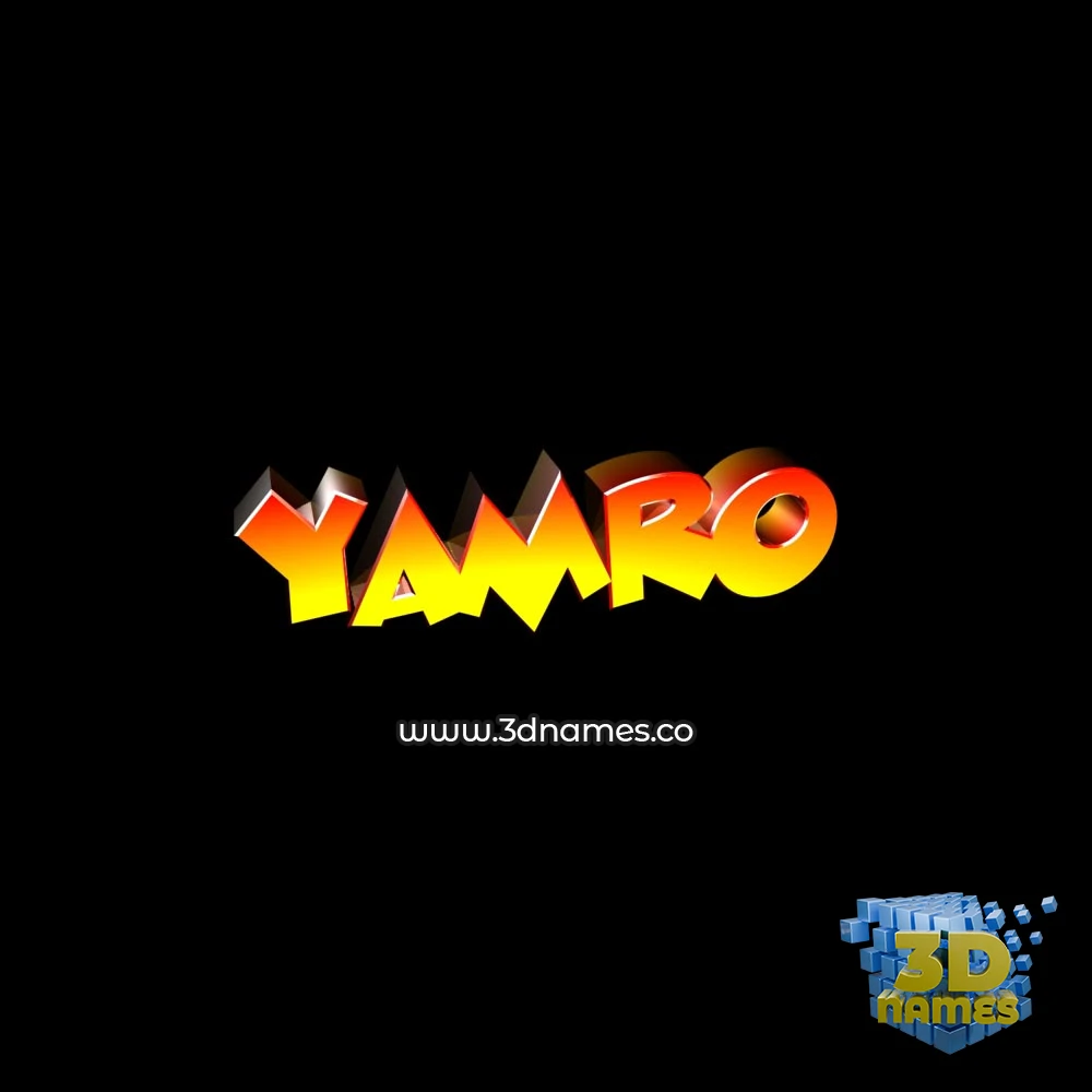 yamro in Black Background style - 3D name wallpaper