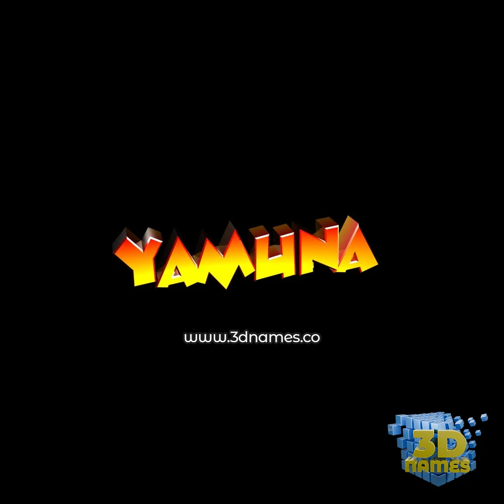 yamuna in Black Background style - 3D name wallpaper