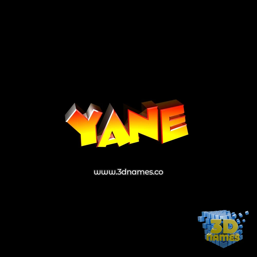 yane in Black Background style - 3D name wallpaper