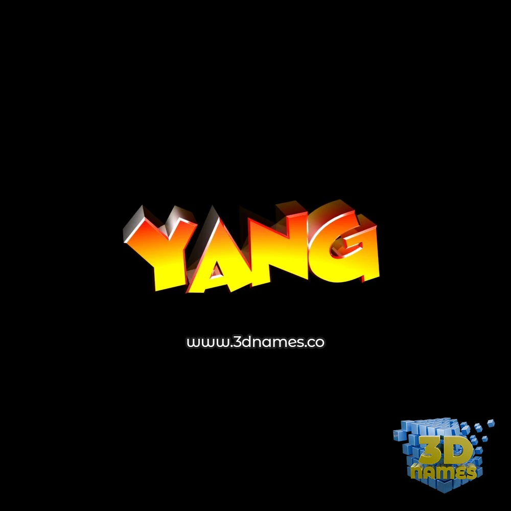 yang in Black Background style - 3D name wallpaper